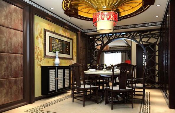 中式餐廳燈具效果圖片