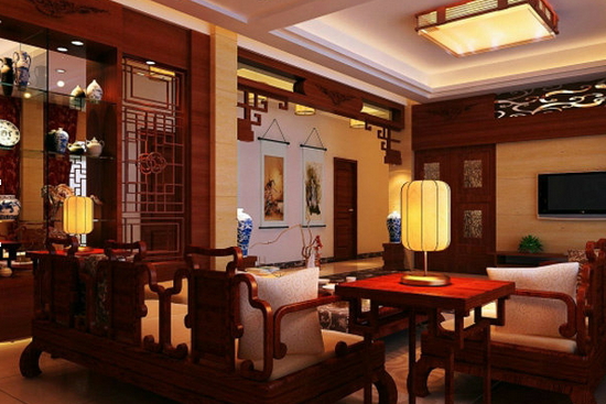 中式客廳裝飾效果圖