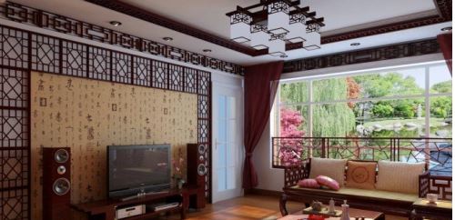 中式、歐式、美式的客廳背景牆效果圖