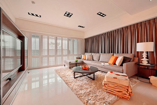 現代簡約風格裝修，屏風設計，現代簡約案例，客廳設計