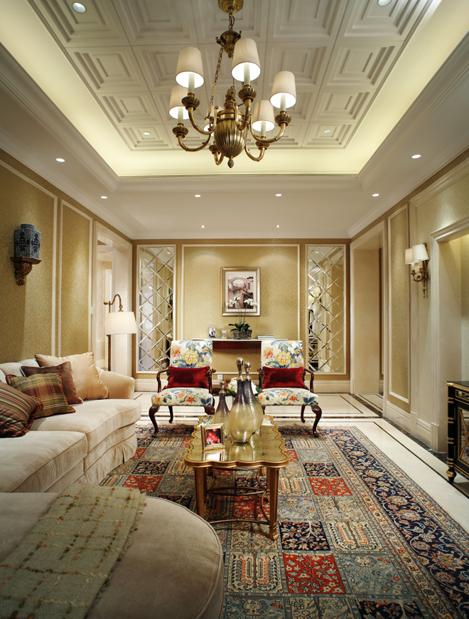 古典歐式風格，新中式風格，客廳設計