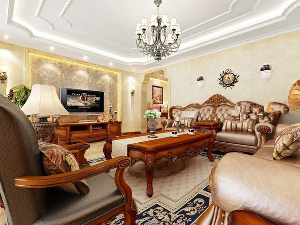 大氣華貴美式風格四居室 很奢侈的家