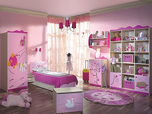 紫色兒童房設計