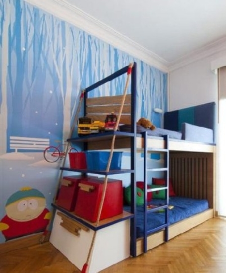 10款兒童房背景牆設計 七彩童話入夢來