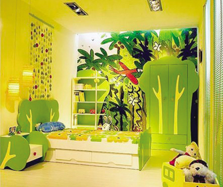 綠色兒童房裝修