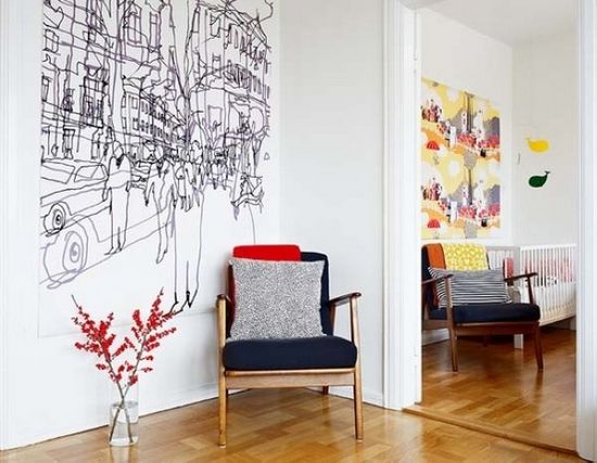 地板裝出歡樂氣息 英國老公寓簡約現代風