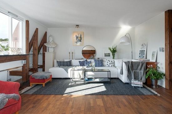 溫馨的瑞典哥德堡82平頂樓公寓 簡潔大方設計