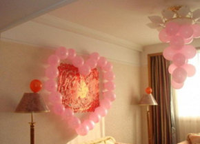 婚房氣球布置圖片
