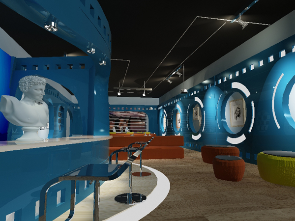 藍色炫彩律動空間：攝影工作室裝修設計案例
